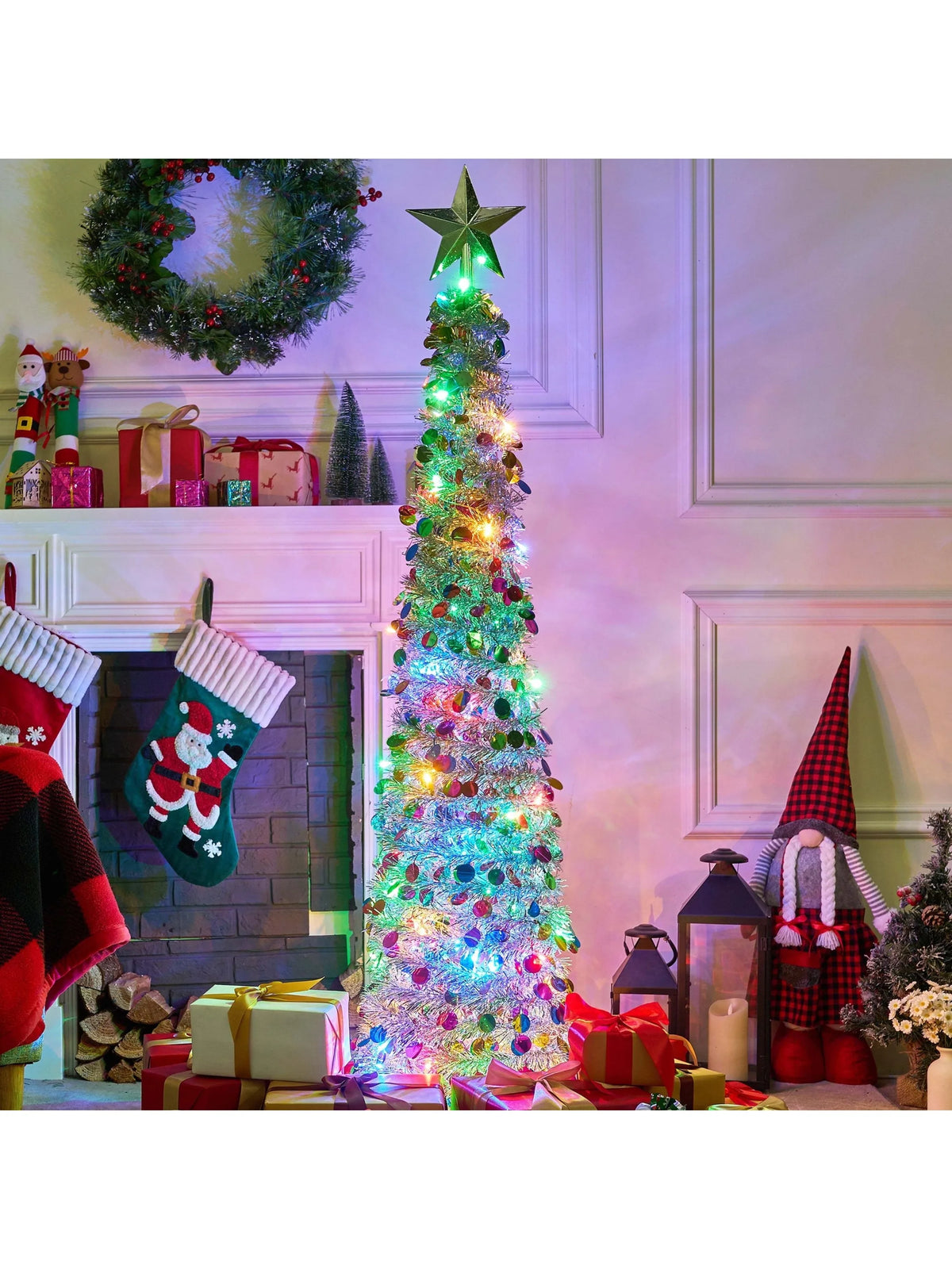 Joyfy Pop Up Christmas Tree With Lights And Star Pencil