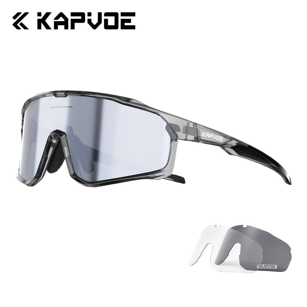 Kapvoe New Windproof Camping Glasses  Men Women Large-Frame UV400 Cycling Sunglasses Outdoor Hiking Eyewear MTB Bike Bicycle Glasses