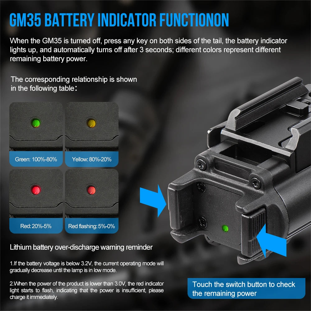 TrustFire GM35 Tactical LED Flashlight With 1350 Lumens Rechargeable