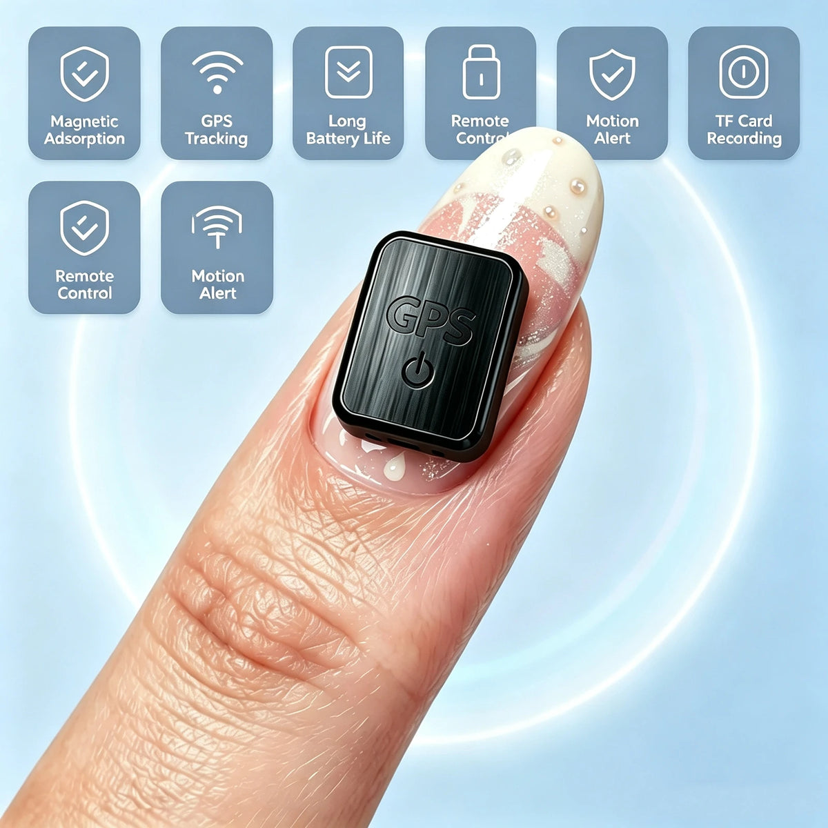 Mini Magnetic GPS Tracker, Real‑Time Portable Location Tracking Device with Long Battery Life, Historical Trajectory & Geofence Alert, Anti‑Lost GPS Locator for Vehicles, Luggage, Kids & Pets