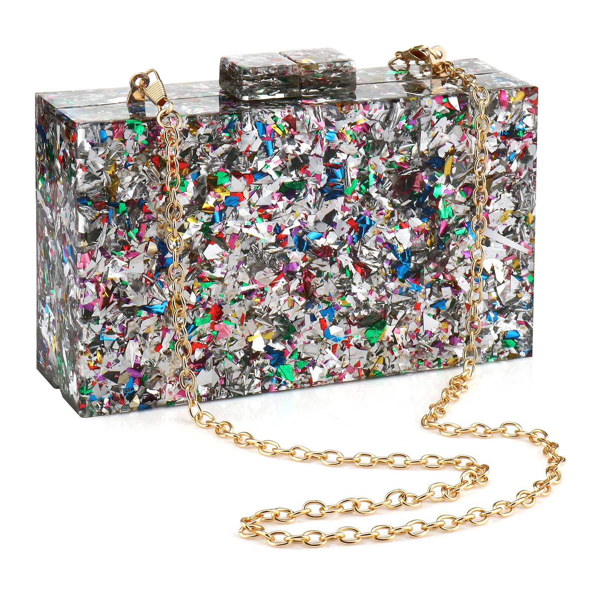 Acrylic Luxury Chain Handbag For Women Box Clutch Evening Bags Party Shoulder Crossbody Bags Dinner Dress Purses Festival Gifts