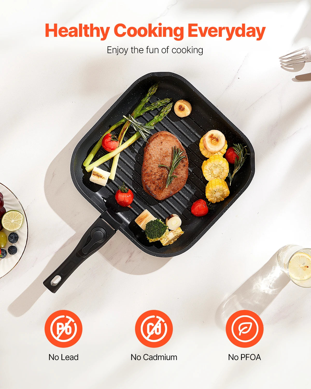 SucceBuy Nonstick Granite Cookware Set With Pots And Pans