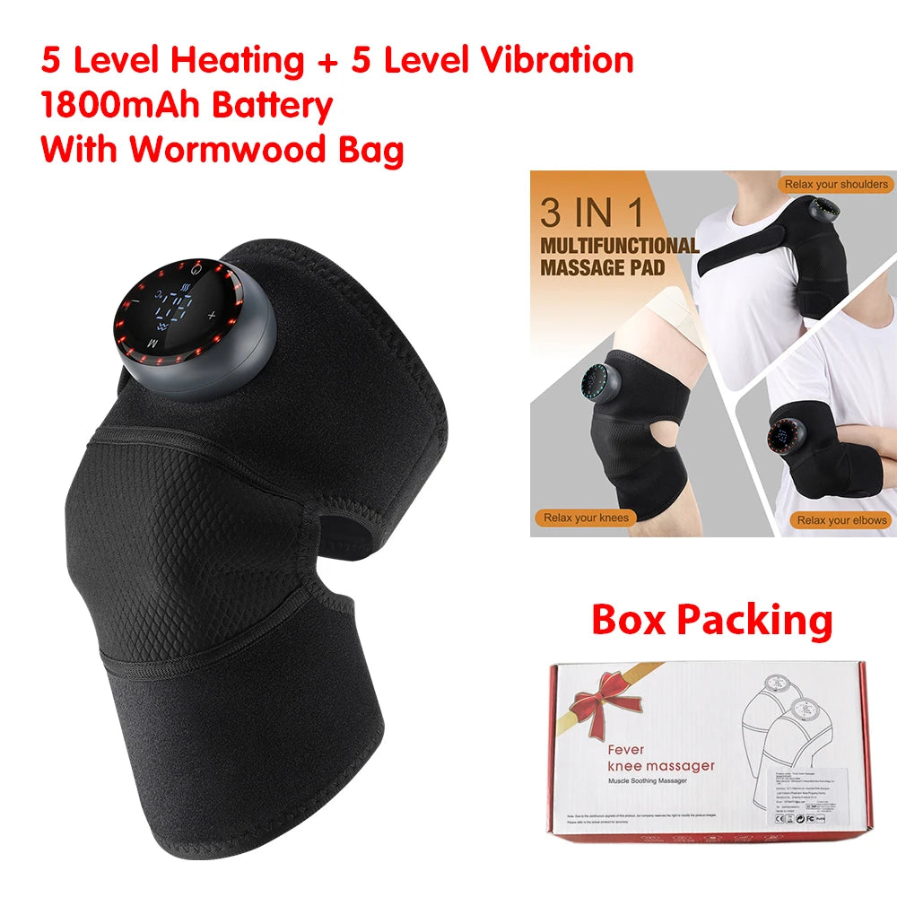 Hailicare Rechargeable Knee Massager With Heating And Vibration