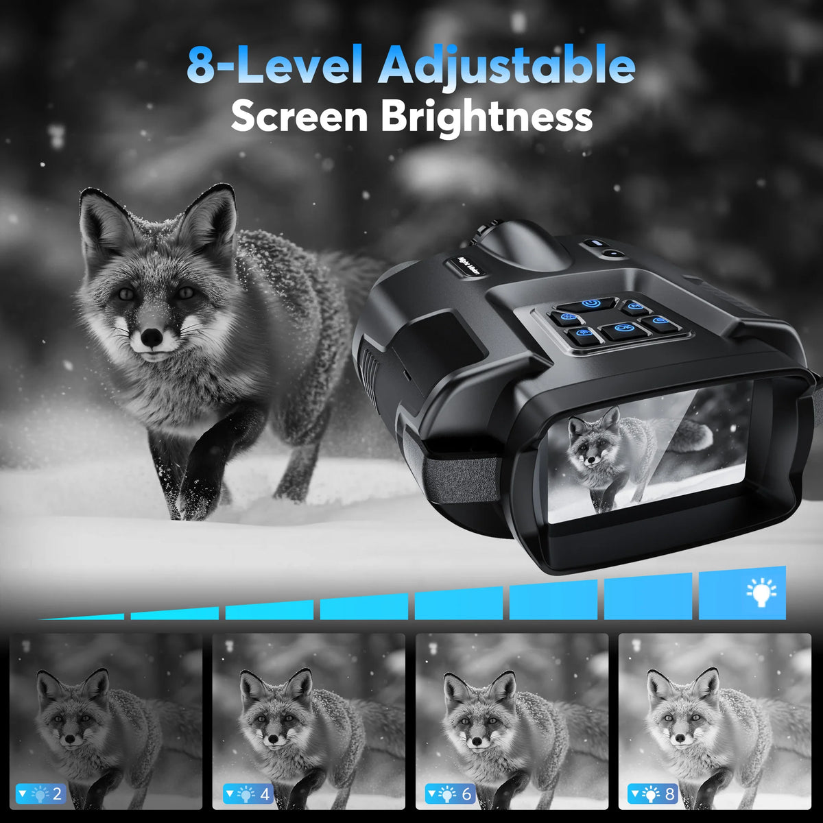Diyimin Night Vision Binoculars 4K Infrared 8X Zoom Rechargeable Device