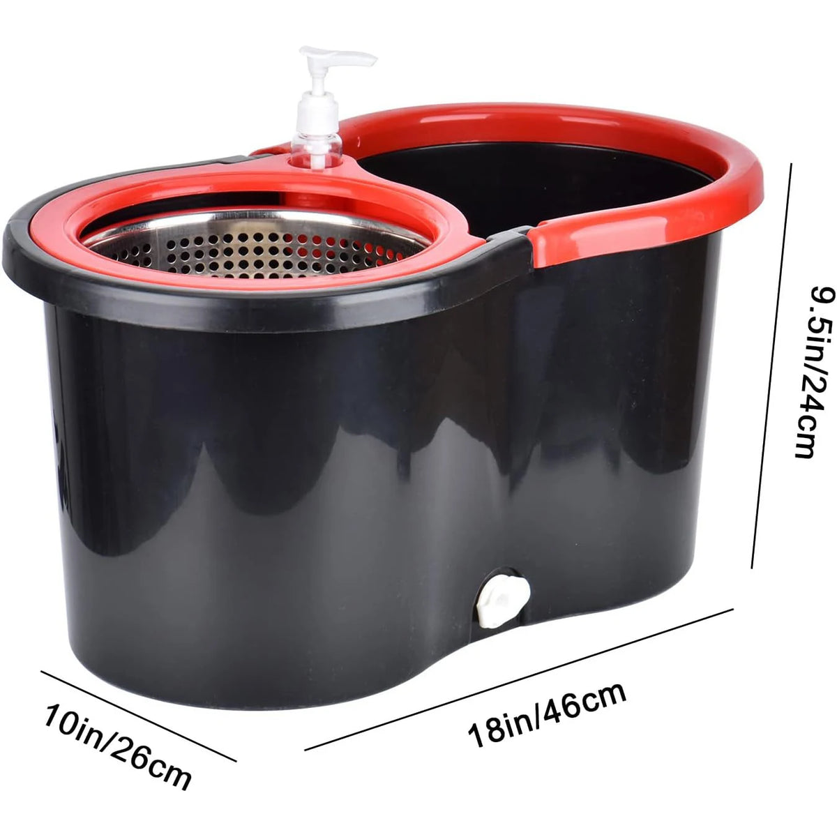 360 Degree Spin Mop Bucket Set With Microfiber Wring System