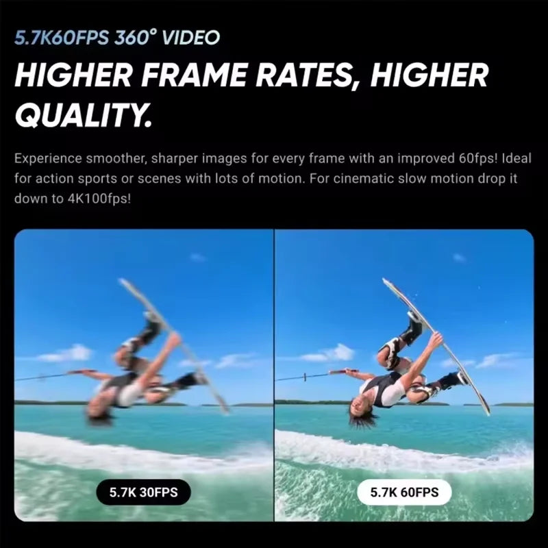Insta360 X5 8K 360 Video Camera With Dual Replaceable Lenses