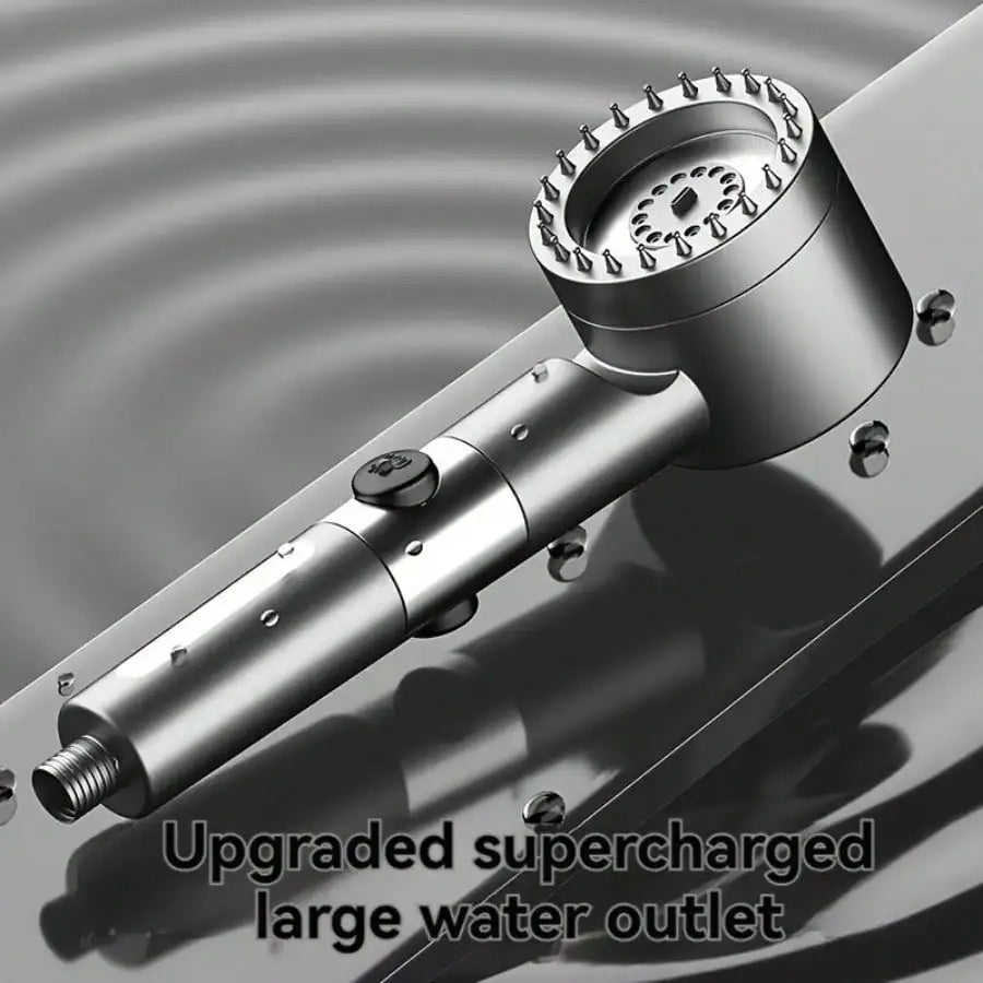 Stainless Steel Shower Head Set With 5 Filter Cartridges, 3 Adjustable Modes, Stainless Steel Panel & Adapter