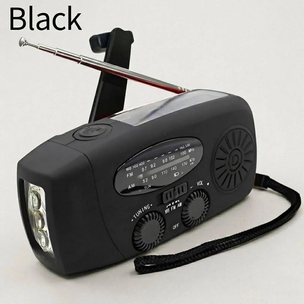 Solar Hand Crank Emergency Weather Radio With Power Bank