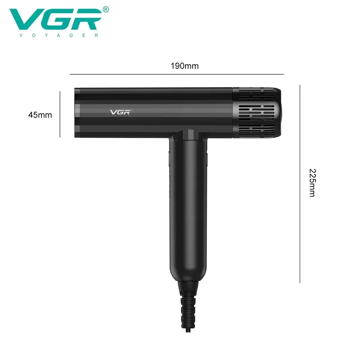 VGR Professional Hair Dryer With Negative Ion Brushless Motor