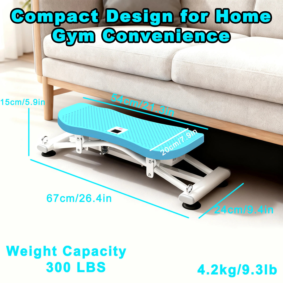 Sliding Ski Simulator Machine for Home Gym, Indoor Skiing Fitness Equipment with Resistance Bands, Full Body Cardio Workout Trainer for Core & Legs, Non-Slip Base, 300LBS Capacity