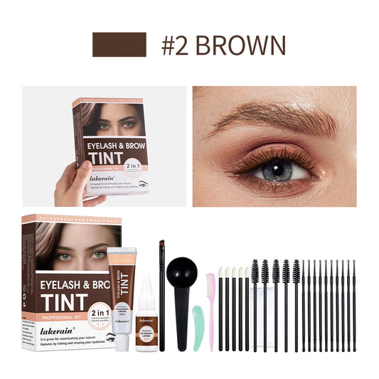 2 In 1 Fast Lash Lifting & Tint Kit Waterproof Sweat Resistant Semi Permanent Eyelash Perm Brow Lamination Enhancer Tool For Salon DIY Home Eye Beauty Supplies