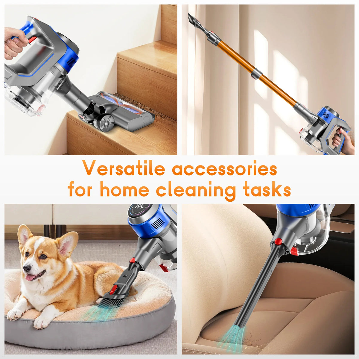 Honki Cordless Wet And Dry Vacuum Cleaner With LED Display
