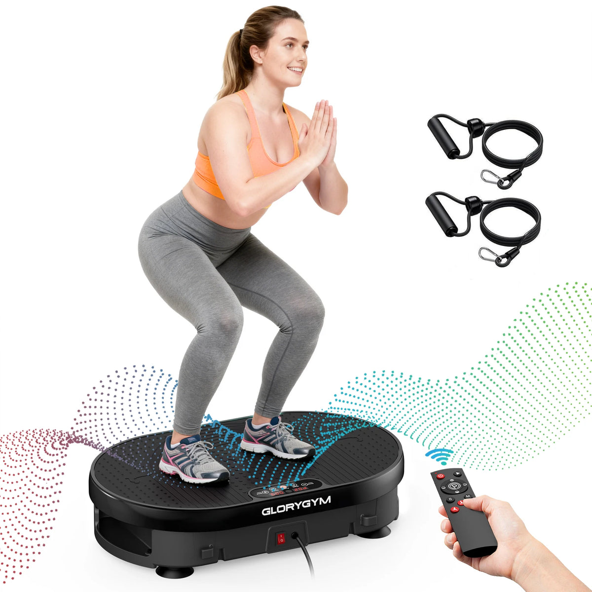 LED Display Vibration Plate Exercise Machine Whole Body Workout Power Vibrate Platform for Lymphatic Drainage Fitness Equipment
