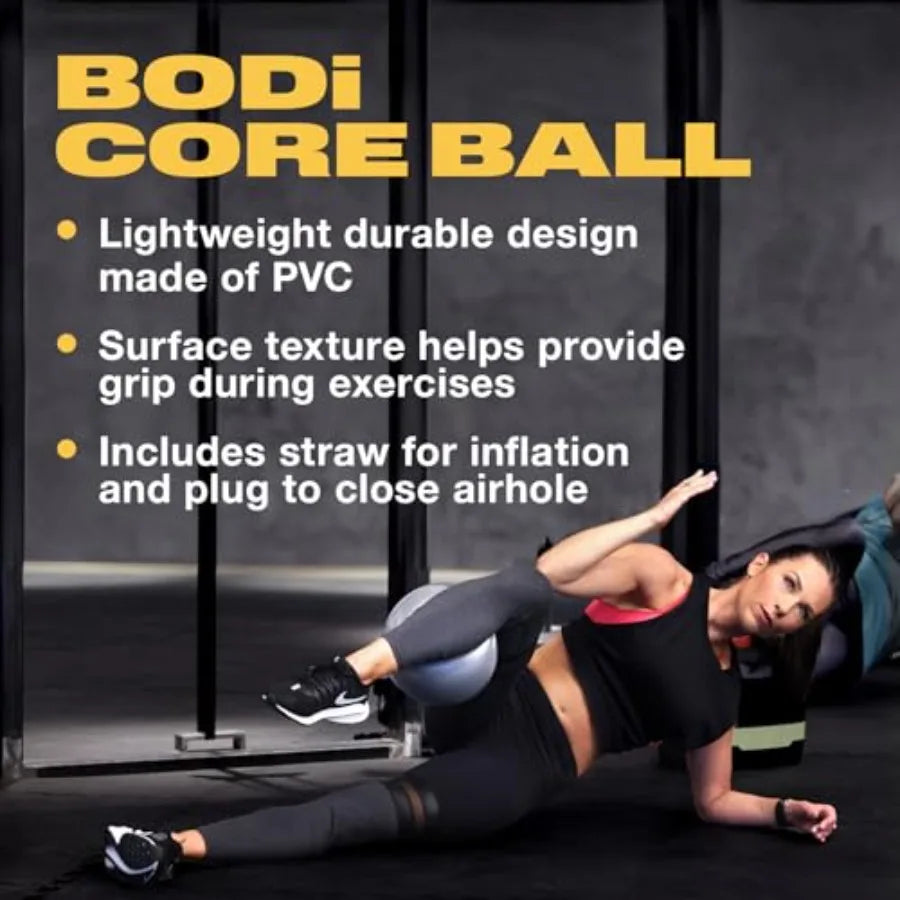Core Ball for Core Strengthening, 8" Small Exercise Ball, Lightweight, Durable, Inflatable, Home Gym Workout Equipment for Yoga