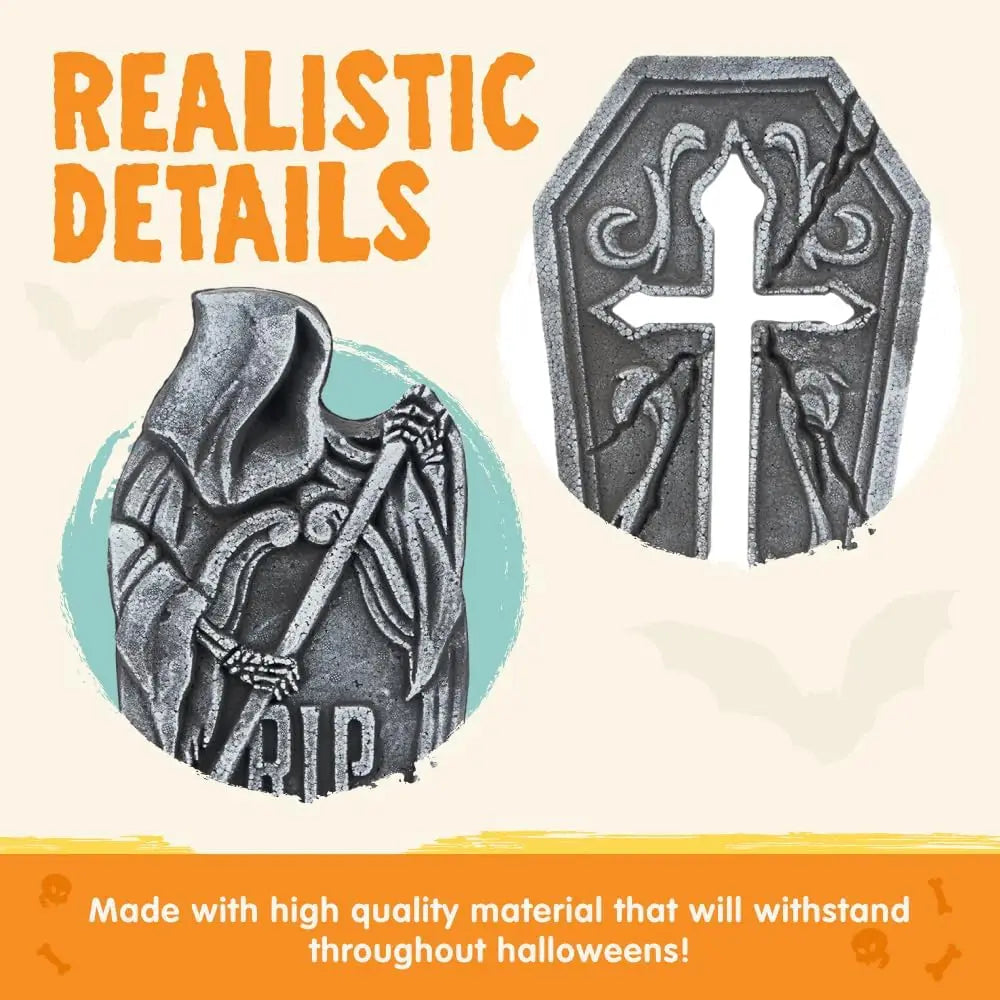 Halloween Outdoor Tombstone Decorations With Stakes For Yard