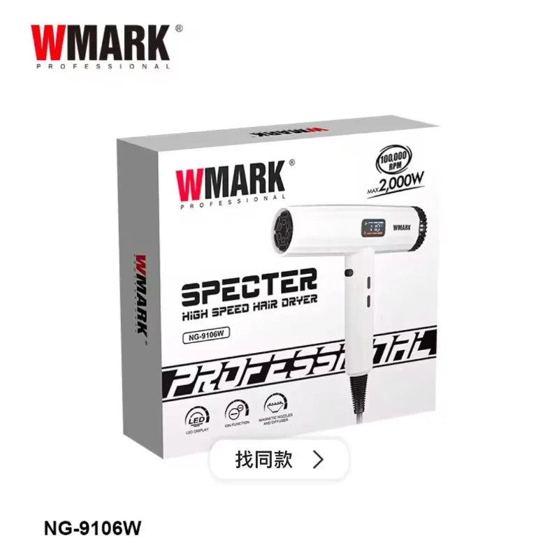 Wmark Professional Hair Dryer With Hot And Cold Air Settings