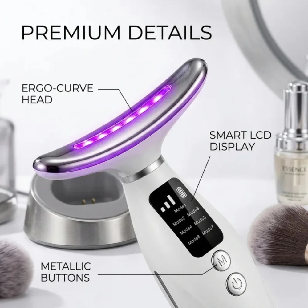 Hailicare LED Facial Massager With Heating Vibration Therapy