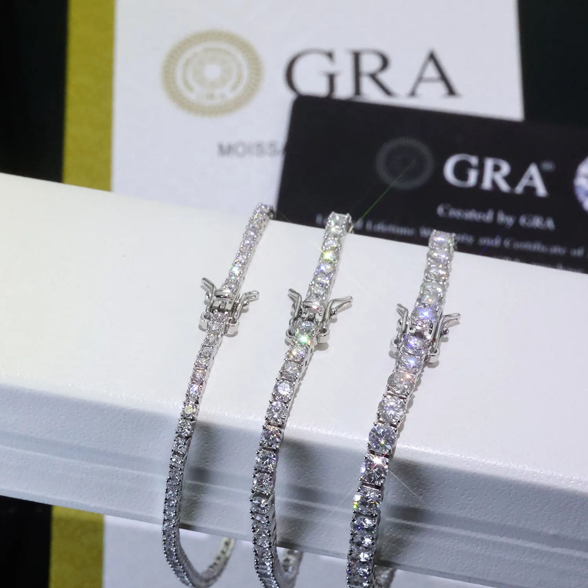 Hip Hop 925 Sterling Silver 3mm 4mm 5mm VVS Moissanite Diamond Necklace Moissanite Tennis Chain