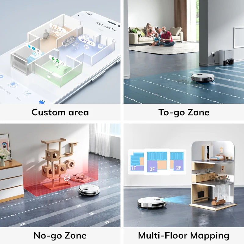 ILIFE A30 Pro Robot Vacuum And Mop With Self Emptying