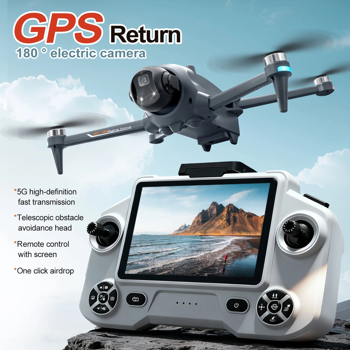 ZNLYRION YL059 GPS Foldable Drone With Obstacle Avoidance Camera