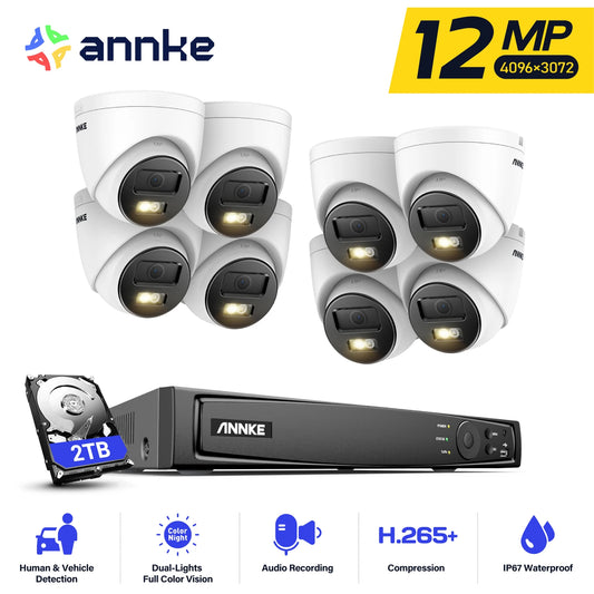 Annke 12Mp Smart Dual Light 8Ch Nvr Poe Camera System