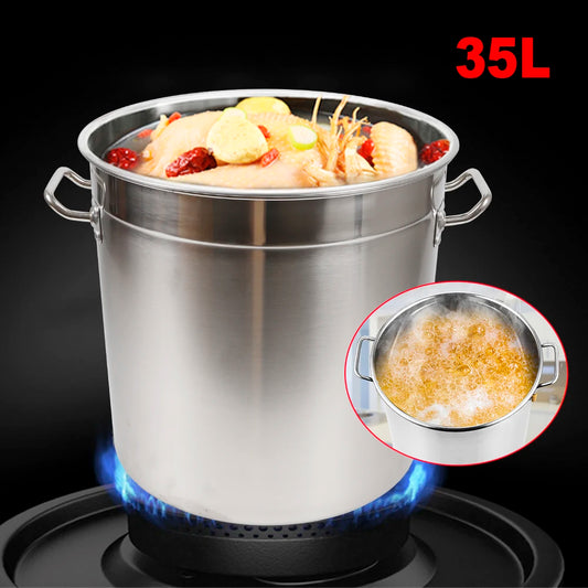 Thickened Stainless Steel Soup And Stock Pot With Domed Lid