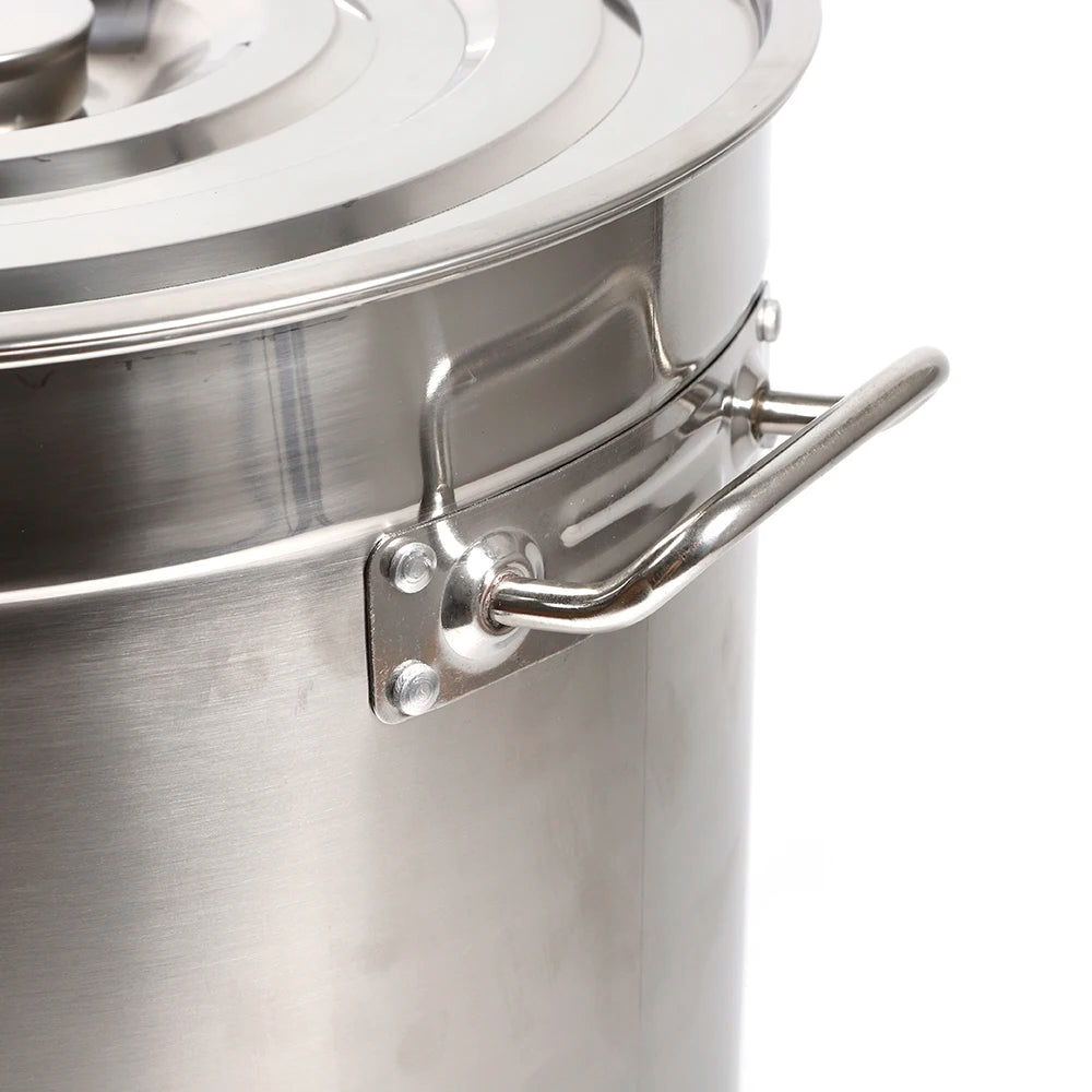 Induction Compatible Stainless Steel Soup Stock Pot With Lid