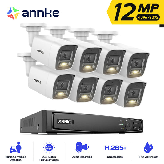 Annke 4K PoE Surveillance System 8CH NVR Security Cameras Audio