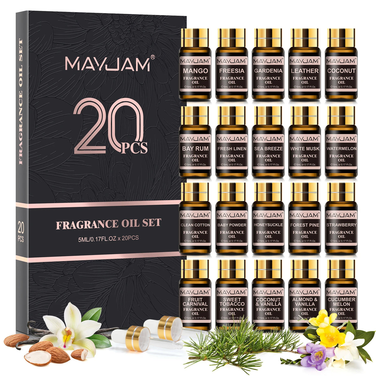 MAYJAM Assorted Fragrance Oil Kit For Candle Making And Diffusers