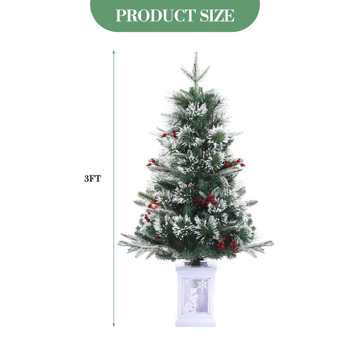 Battery Powered Artificial Christmas Tree With Led Lights And Timer