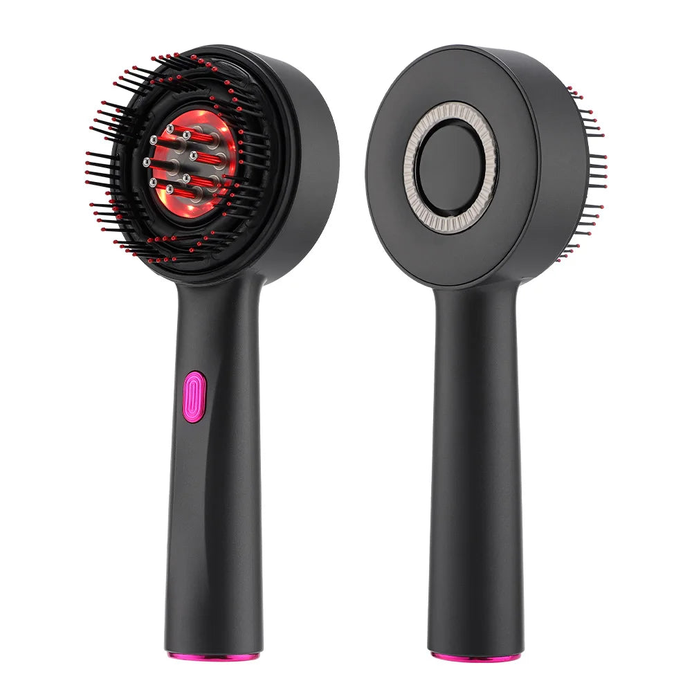 Electric Vibration Massage Comb Red Light Hair Growth Massage Scalp Brush Anti Hair Loss Liquid Oil Applicator Hair Care