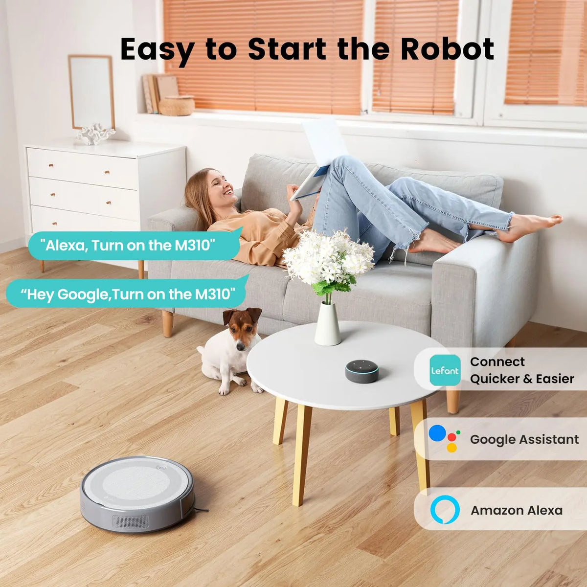 Lefant M310 Robot Vacuum Cleaner With Smart WiFi Voice Control