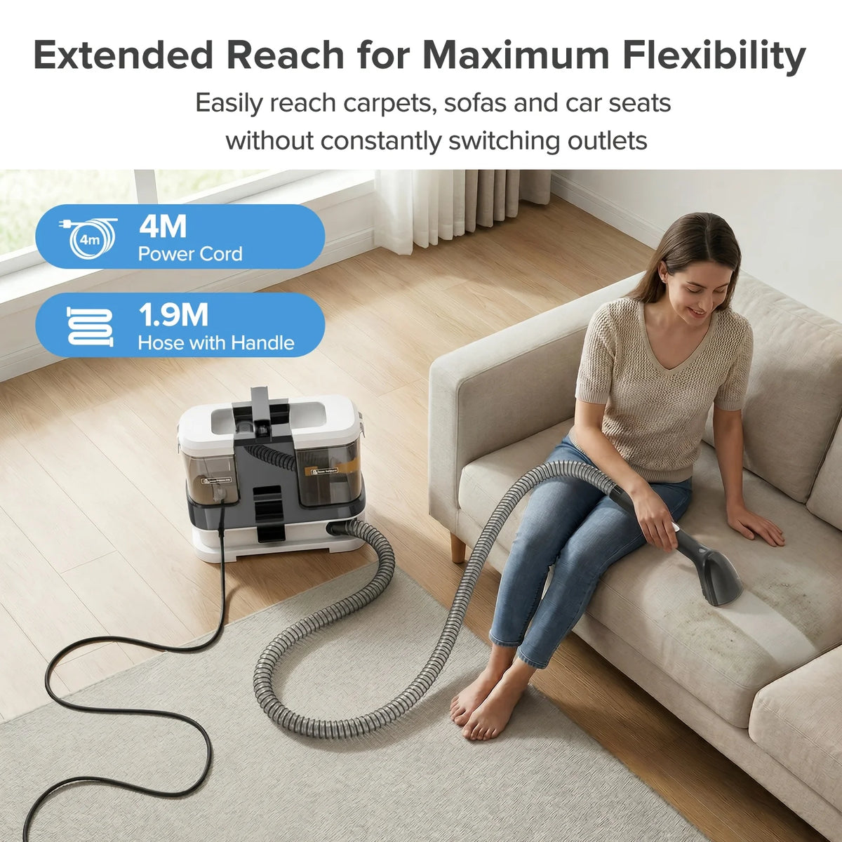 Lubluelu V2 Portable Carpet And Upholstery Spot Cleaner