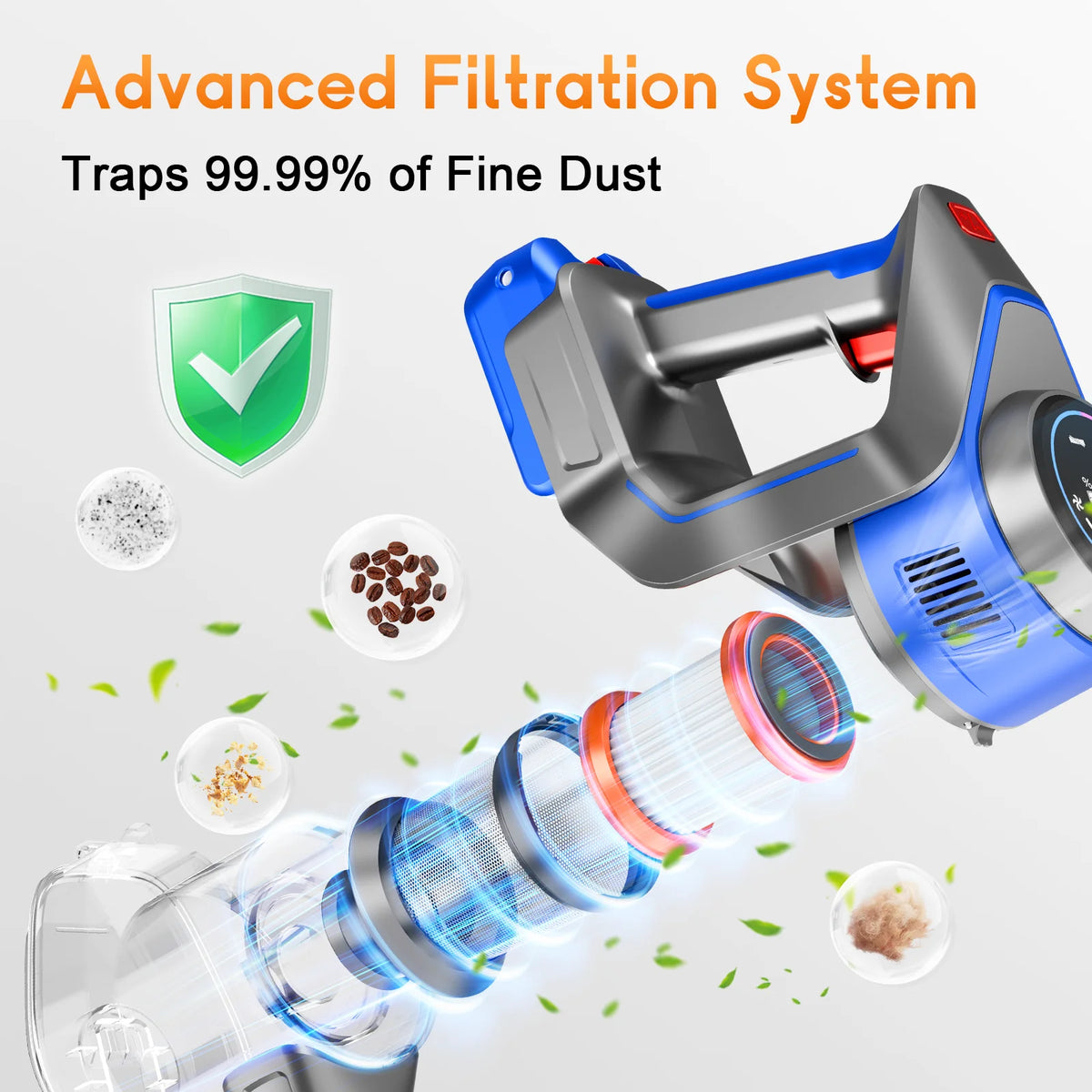 Honki Cordless Wet And Dry Vacuum Cleaner With LED Display