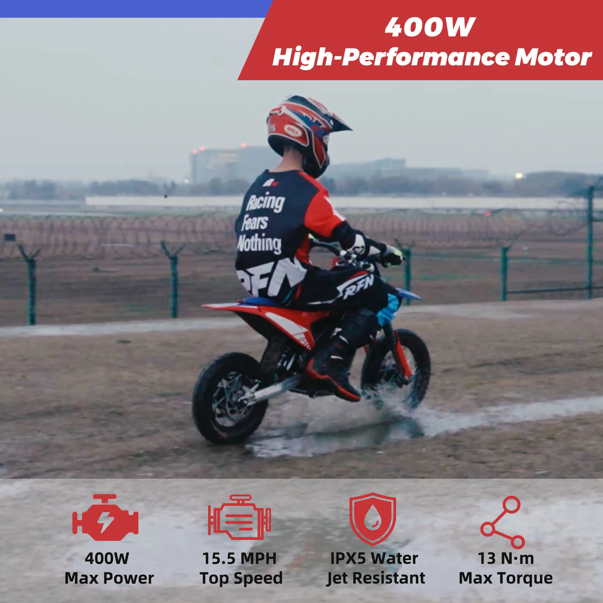 RFN Warrior Kids Electric Dirt Bike Off Road Motorcycle
