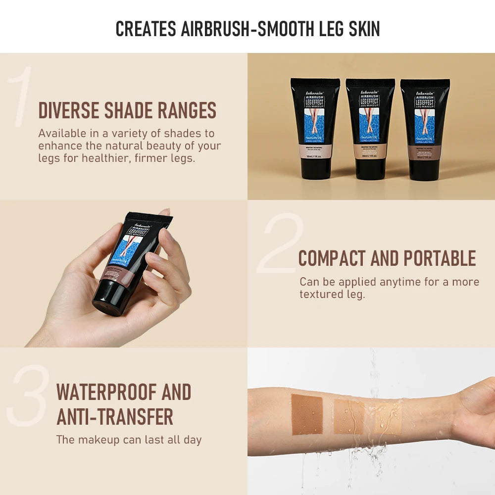 Sun Kissed Fake Tan Body Foundation Cream Waterproof Long Lasting Tanning Lotion Even Skin Tone Leg Makeup Moisturizing Body Bronzer Cosmetic