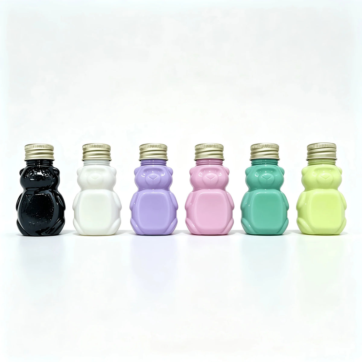 6‑Color 50ml/1.69oz Fluid Acrylic Paint Set, 2 Glow‑in‑Dark + 4 Standard,  Glow Green, Glow Yellow, Black, White, Violet, Rose Red. 4 unique shaped bottles. Pre‑mixed for smooth flow, high color saturation.