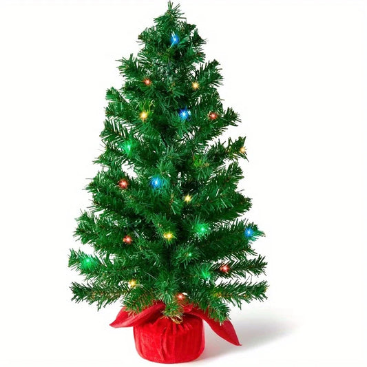 Joyfy Artificial Prelit Tabletop Christmas Tree With LED Lights