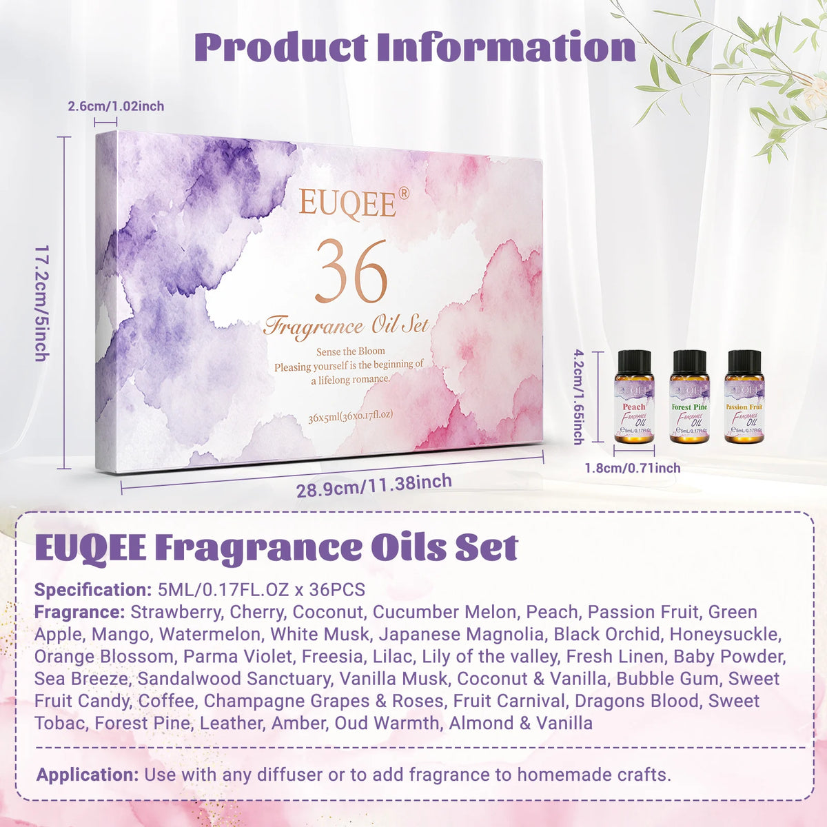 EUQEE Fragrance Oil Gift Set For Diffuser And Candle Making