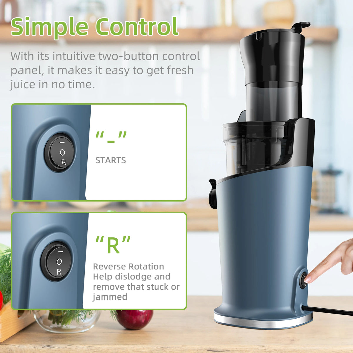 Biolomix Slow Masticating Cold Press Juicer With Powerful Motor