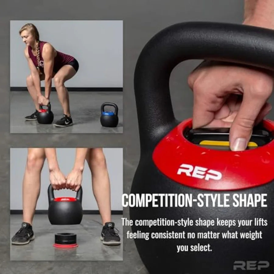 Fitness Adjustable Kettlebell for Home Gym Steel Weight Set with Ergonomic Handle 2040 lb 918 kg Variable Weight Options Compac