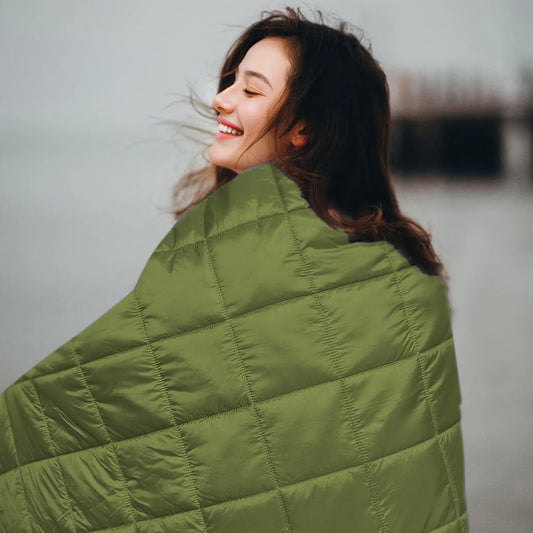 Lightweight Down Alternative Puffy Camping Blanket For Travel And Outdoors