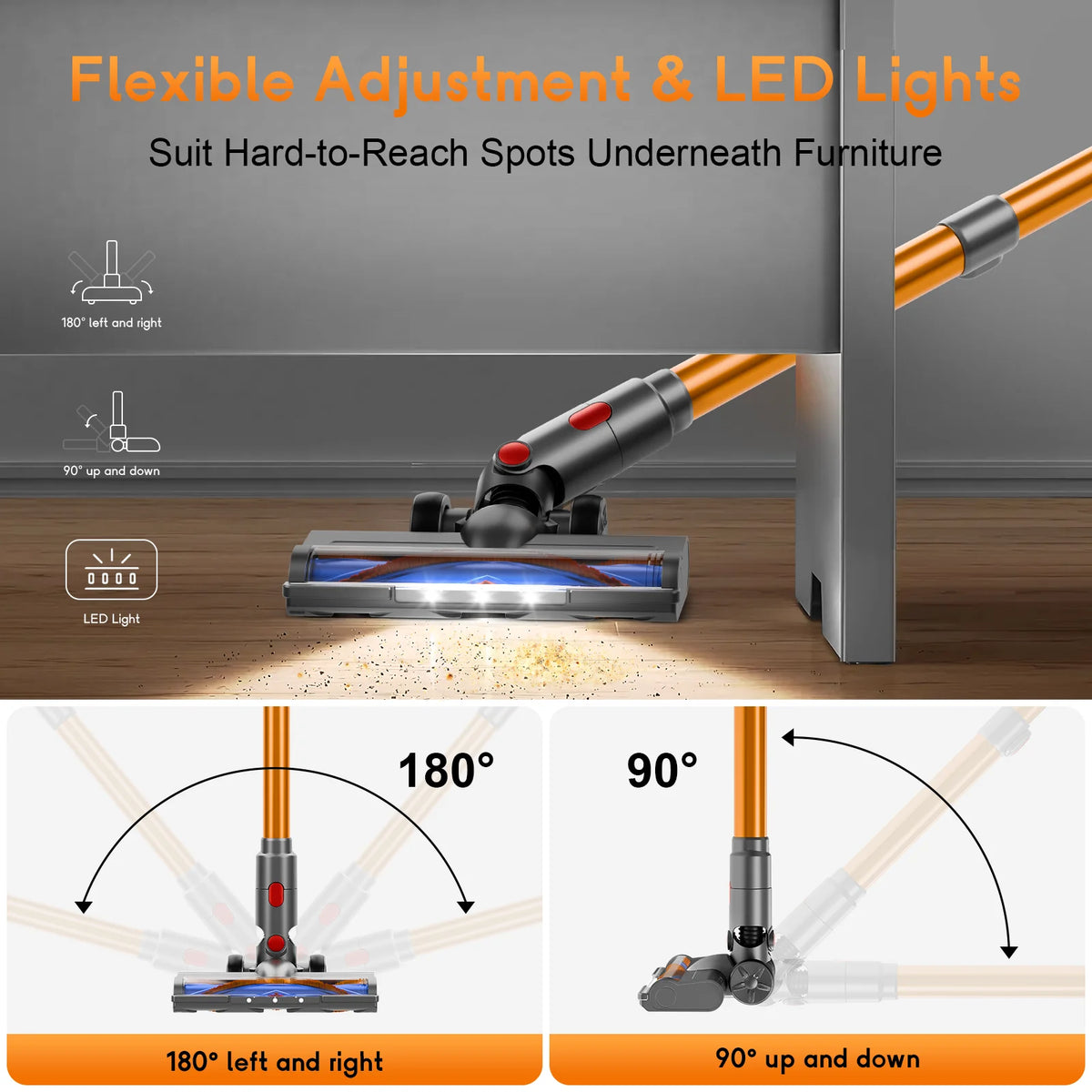 Honki Cordless Wet And Dry Vacuum Cleaner With LED Display