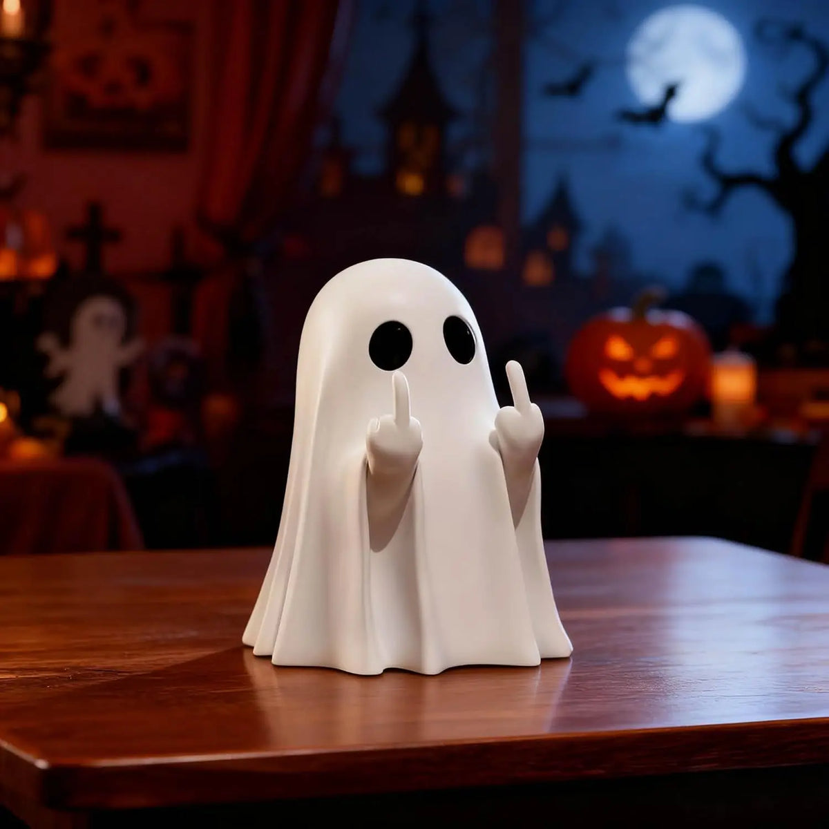 Spooky Halloween Ghost Figurine Resin Statue For Festive Decor