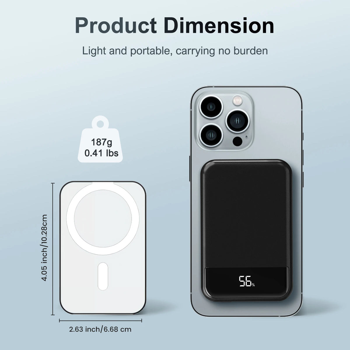 Magnetic Wireless Power Bank 10000mAh PD20W Led Display Charger