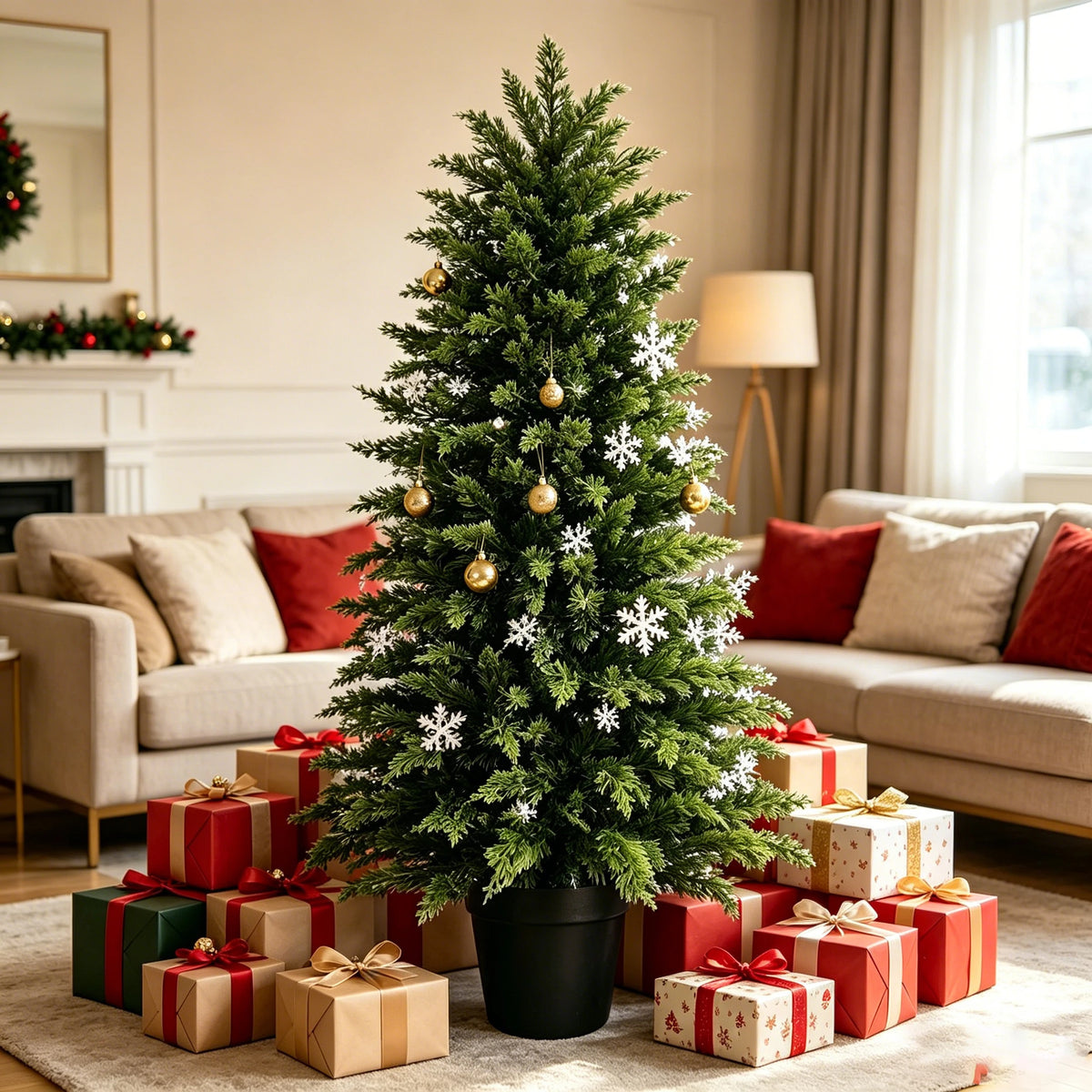 Realistic Artificial Cedar Topiary Trees For Home Garden Decor