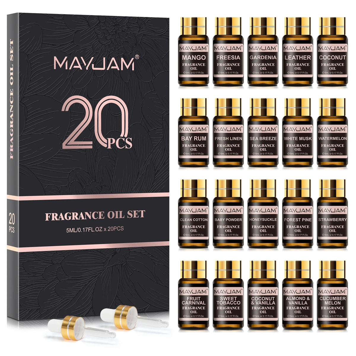 MAYJAM Assorted Fragrance Oil Kit For Candle Making And Diffusers