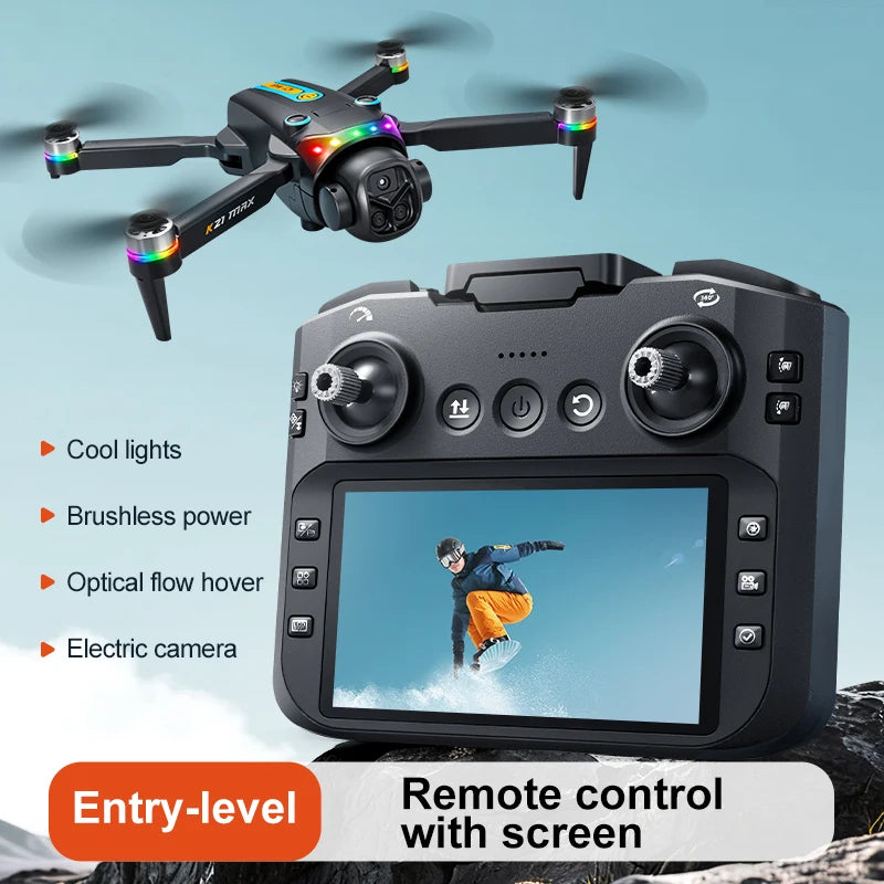 ZNLYRION Brushless Camera Drone With Screen Remote And Optical Flow
